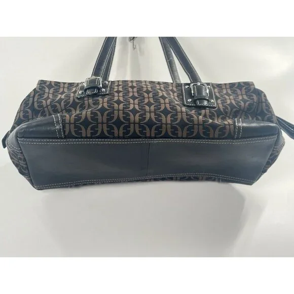 Vintage Y2K Fossil Back Black Brown Shoulder Bag - Picture 6 of 9